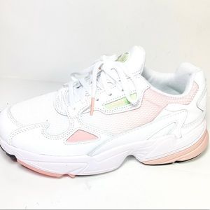 Adidas Originals Falcon Sneakers White/Pink Size 7 but run big